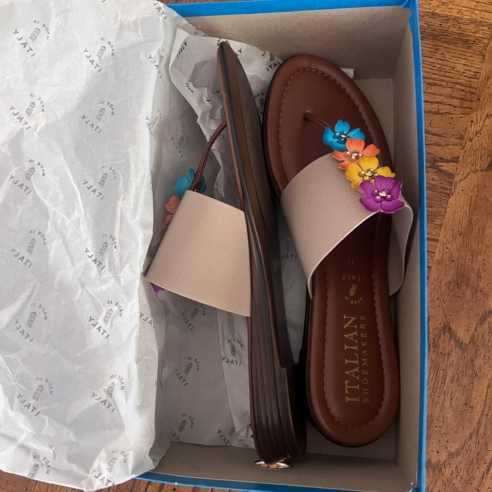 Italian Shoemakers Merry slip on sandal , new in box, size 11 - Picture 8 of 9